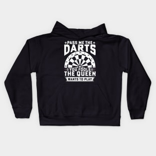 Darts Queen Funny Darts Women Kids Hoodie